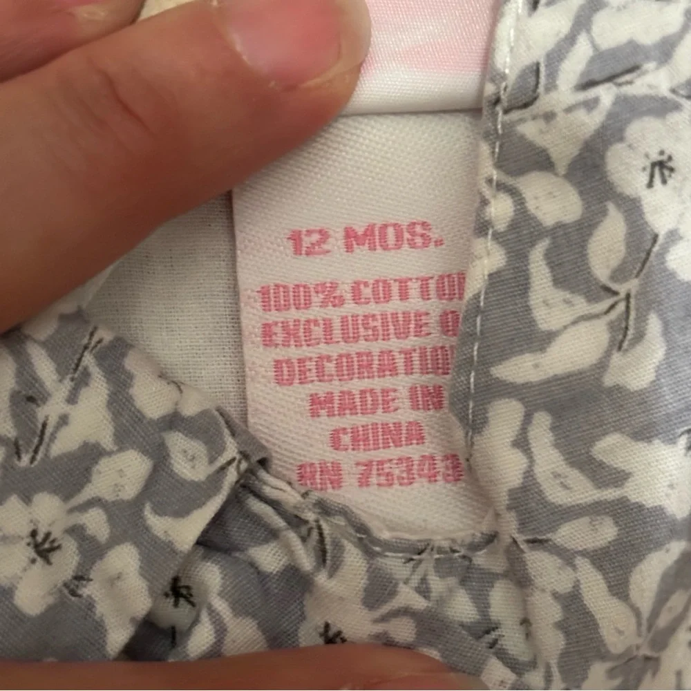 Floral Baby Girl Dresses 2-Piece Bundle Spring Dress Set Size 9-12 Months